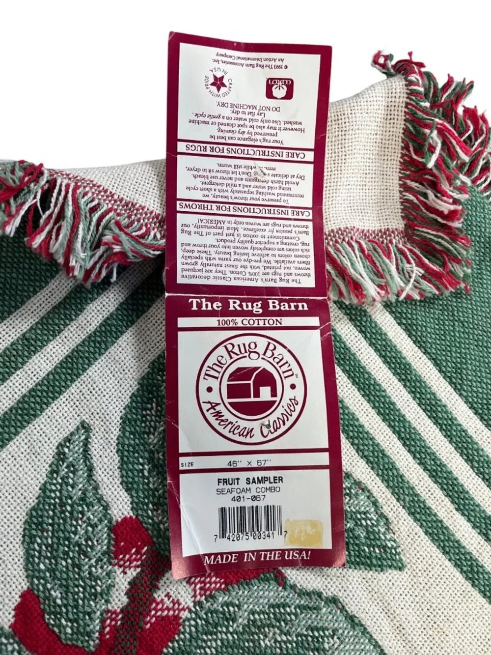 The Rug Barn Fruit Sampler Throw Blanket 46